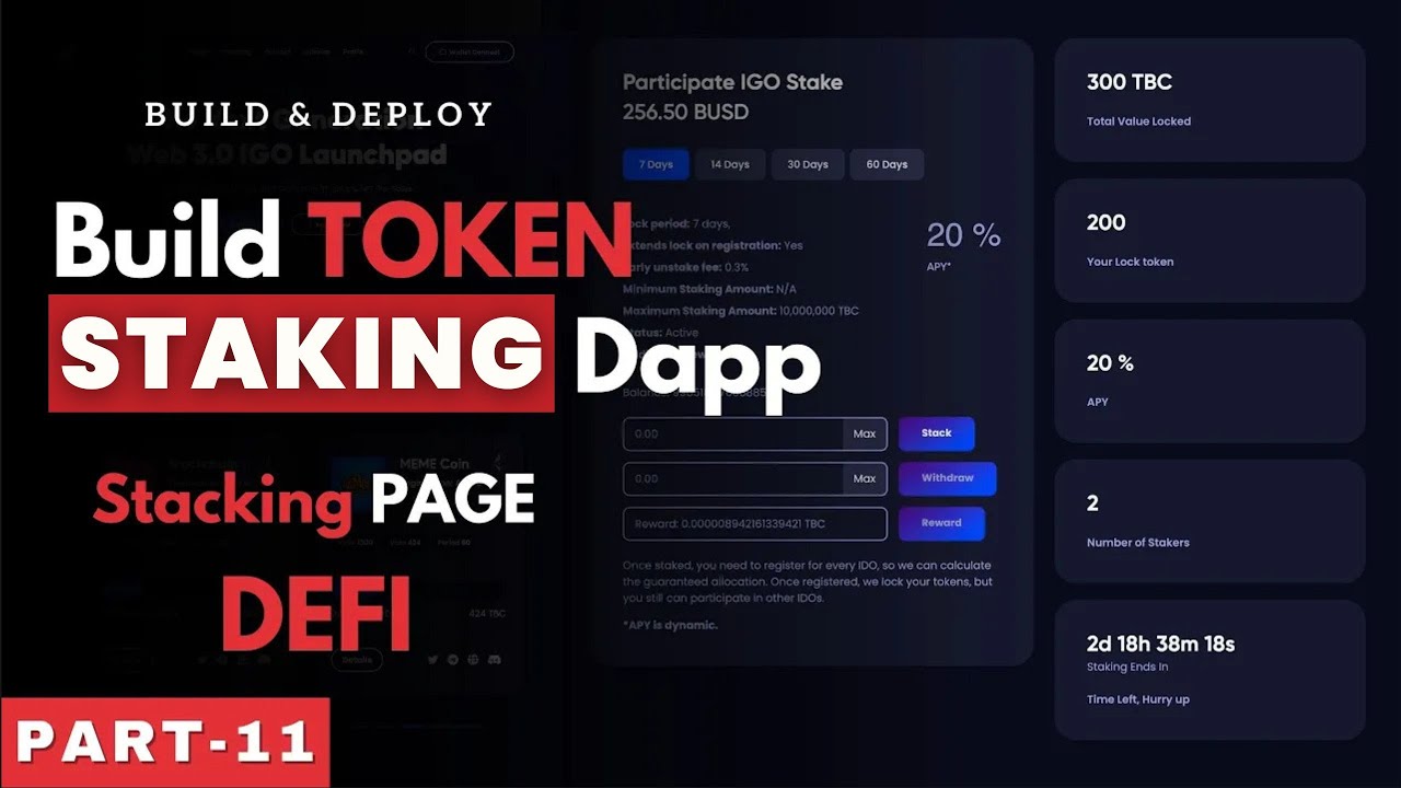 Staking Page And All Components Build And Deploy Token Staking Dapp