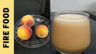 Fresh peach juice By Fire Food|Summer Drinks|Aaroo Juice|Special Juices|5 miute Recipe