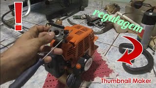 como regular a roçadeira Stihl FS 55.38.80.85