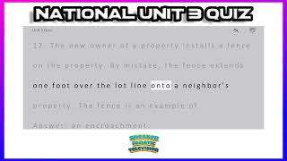 Modern / National Real Estate Practice | Unit 1-5 Quiz