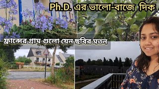 হঠাৎ দেখি গাছে আপেল| ফ্রান্সের গ্রাম গুলো যেন ছবির মতন| PhD এর ভালো-বাজে দিক #bengalivlog #prabash