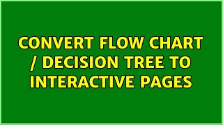 Convert flow chart / decision tree to interactive pages