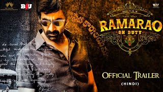 Rama Rao On Duty Official Hindi Trailer | Ravi Teja | Venu | Sarath Mandava | Divyansha | Rajisha