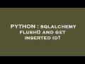 PYTHON : sqlalchemy flush() and get inserted id?