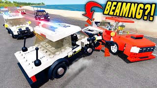 LEGO Police Chase Gets Out of Hand - BeamNG Drive Crashes