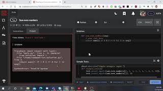 Codewars: Sum even numbers Python