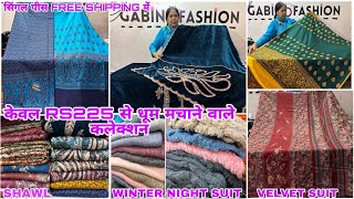 Super se bhi upar | Velvet Suit | Night Suit | Pashmina | Spun | Gabino Fashion | Free Shipping