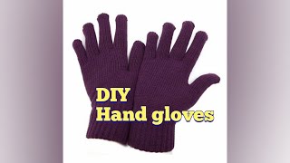 Easiest way to make hand gloves at home/DIY winter hand gloves