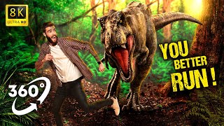 VR 360 | Dinosaur vs Human in Virtual Reality video ( Dino chase in Jungle )
