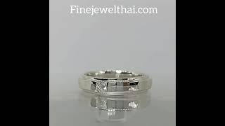 Finejewelthai-แหวน-แหวนเพชร-แหวนเงินแท้-แหวนหมั้น-แหวนแต่งงาน-Diamond-CZ-Silver-Ring-R1418cz