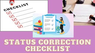 Status Correction Checklist