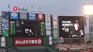 2014/8/15　東北楽天ゴールデンイーグルス　スタメン発表　TOHOKU GREEN