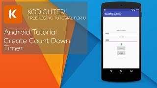 Android Studio Tutorial - Create Count Down Timer