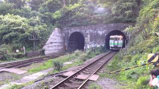 【秘境駅】JR室蘭本線 小幌駅 下り ｷﾊ150系+ｷﾊ40系 東室蘭行き 普通列車