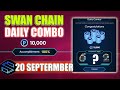 Swan Chain Daily Combo Today Code 20 September | Swan Chain Airdrop Latest Update #Swandailycombo