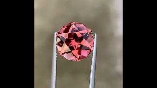 6.0 CT Fancy Round Star Cut Unique Pink Table and Green Bottom Natural Tourmaline from Afghanistan