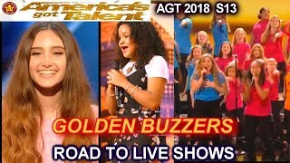 Amanda Mena Makayla Phillips & Voices of Hope Children's Choir GOLDEN BUZZERS ROAD TO LIVES AGT 2018