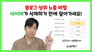 곧 네이버가 삭제합니다...블로그 상위 노출 비밀 빨리 가져가세요(상위 되는법)