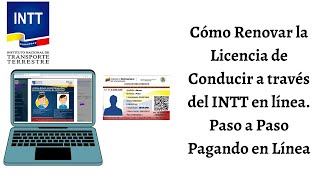 Cómo Renovar Licencia de Conducir en Venezuela, desde casa. 2022. INTT. CARALBERZ