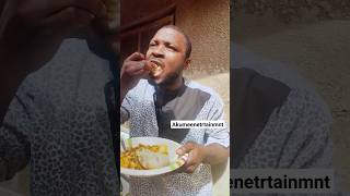 Eating Akpu and egusi #shorts #comedy #funnyshorts