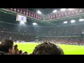 amazing tottenham fans in dutch stands when moura scores qualifying goal in ajax tottenham 2 3