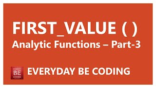 FIRST_VALUE Analytic Function in SQL Server - #3 #SQLServer #FIRSTVALUE #SQLAnalytics #DataAnalysis