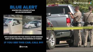 A Blue Alert has been issued after a DPS trooper was shot at in Phoenix