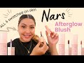 NARS Afterglow Blushes ALL 6 Swatched on Cheeks