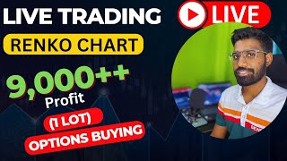 Renko Chart Live Trading | Low Capital 15k to 20k Options Buying Strategy |