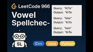 LeetCode 966 Vowel Spellchecker | Best Solution Explained | C++ Java Python |Time & Space Complexity
