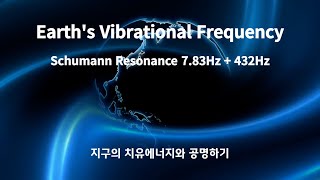 [지구주파수] 슈만공명/치유/정화/레이키힐링/명상/지구와공명하세요.  7.83Hz + 432Hz