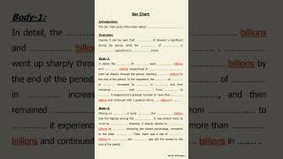 IELTS writing task 1 template,  Bar chart. #ielts #ieltspreparation #ieltswritingtask1 #template