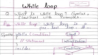 While loop in C programming with example, syntax, Flowchart | Indigenous Coding