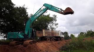 รีวิว คนขับใจถึง สวิงเร็วจัด ลึกสุดบูม kobelco sk200-10 ใส่ไอ้หลง EP.2298