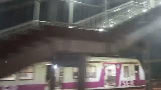 Midnapore Railway station night view from Running Train View