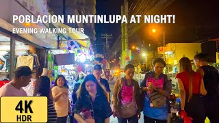 Exploring Poblacion Muntinlupa After Dark! | Nighttime Walking Tour | 4K HDR