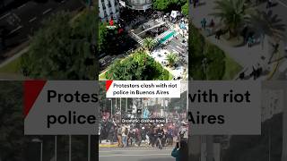 Violent protestors clash with police in Argentina