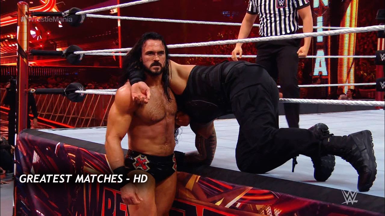 WWE Roman Reigns Vs Drew Mcintyre || Wrestlemania - HD - YouTube