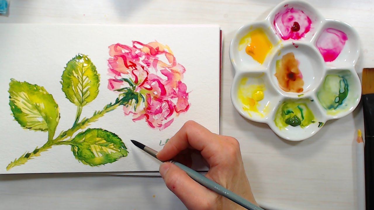 Quick Watercolor Practice Leaves Youtube