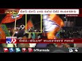 tumkur bjp jd s workers clashed during bjp s roadshow after jds flags were waved off