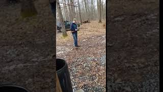 Shooting a 12 gauge single barrel