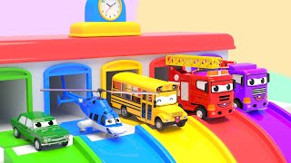 5 Little Buses Let's learn English! Lime And Toys Nursery Rhymes & Kids Songs | अंग्रेजी सीखिये