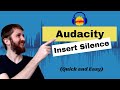 How to ADD SILENCE to Any Audio File Using Audacity, Insert Silence to MP3 or WAV Recording