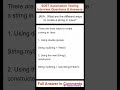 JAVA : What are the different ways to create a string in Java?