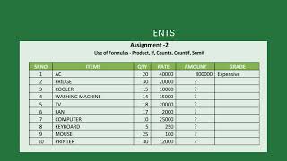Let’s solve Assignment 2 from 50 ms excel assignments