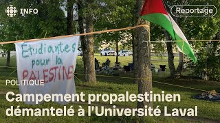 Le démantèlement du campement dénoncé à l'Université Laval