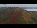 空撮　宮城県栗原市「栗駒山」紅葉　2018年　aerial shoot above mt. kurikoma in miyagi japan