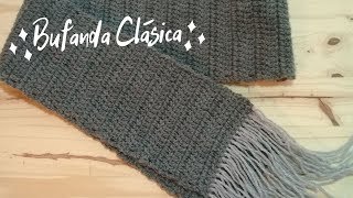 Bufanda Clásica 🧣 Tejida a Crochet - Paso a Paso