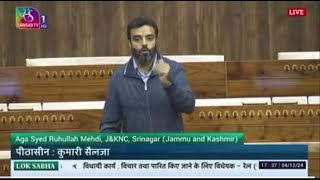 Watch: MP Ruhullah Mehdi speaking in Parliament on proposed railway lines in south Kashmir