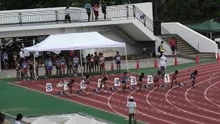 第７５回江戸川区区民総合体育祭秋季陸上競技大会　中学２年生男子１００ｍ　春大